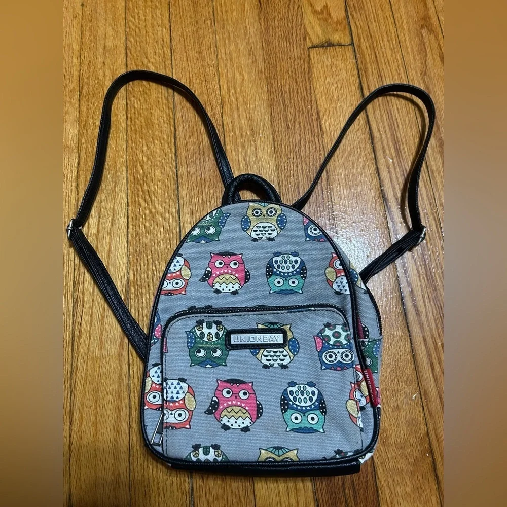 Vintage Union Bay Backpack Womens Purse Owls ‎ Y2K Boho School